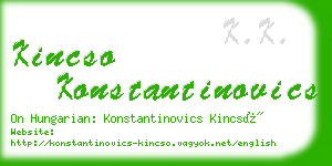 kincso konstantinovics business card